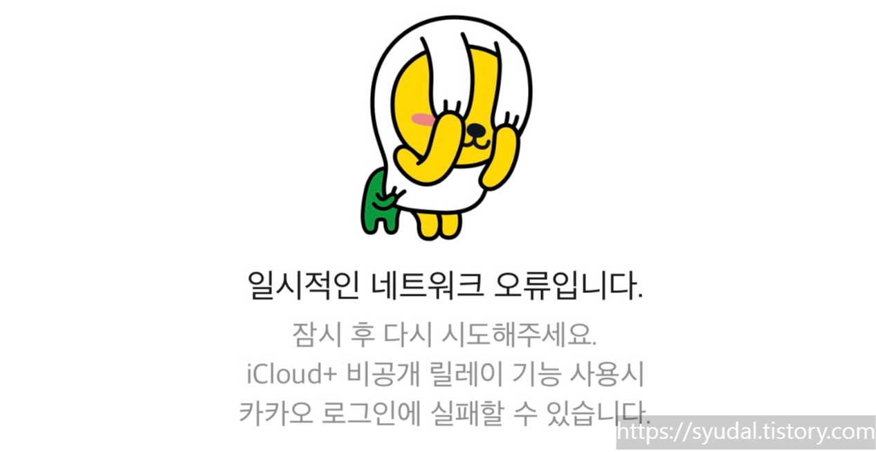 [아이폰] iCloud+ 비공개 릴레이 기능 사용시 카카오 로그인 실패. 해결하기 포스트 Teaser